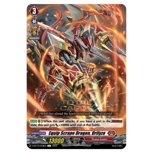 Cardfight!! Vanguard - Dragon Masquerade - Equip Scrape Dragon, Drilyze (C) D-BT10/058