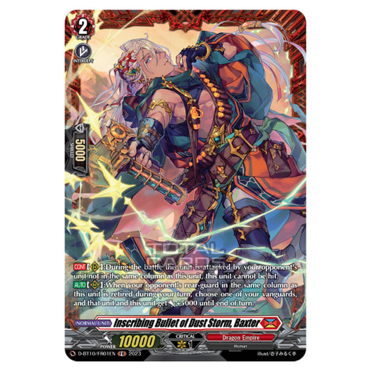 Cardfight!! Vanguard - Dragon Masquerade - Inscribing Bullet of Dust Storm, Baxter (FR) D-BT10/FR01