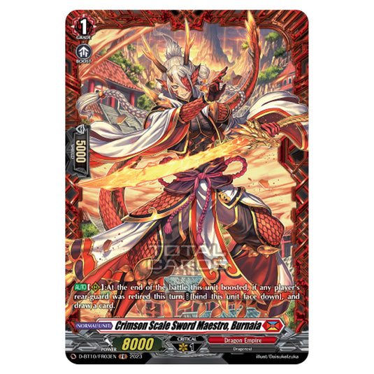 Cardfight!! Vanguard - Dragon Masquerade - Crimson Scale Sword Maestro, Burnaia (FR) D-BT10/FR03