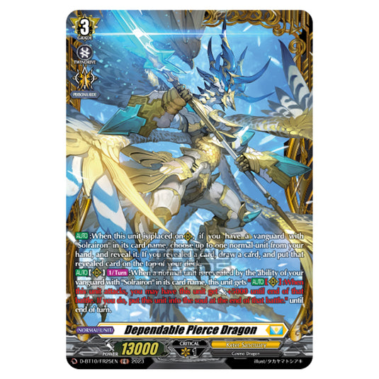 Cardfight!! Vanguard - Dragon Masquerade - Dependable Pierce Dragon (FR) D-BT10/FR25