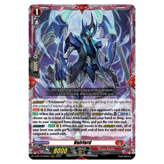 Cardfight!! Vanguard - Evenfall Onslaught - Vairlord (RRR) D-BT12-002EN