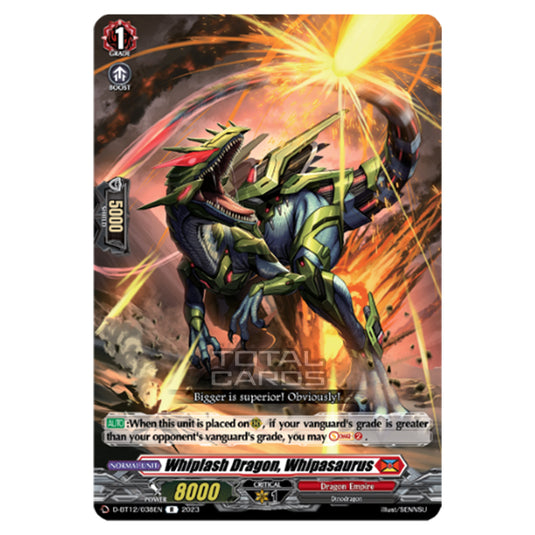 Cardfight!! Vanguard - Evenfall Onslaught - Whiplash Dragon, Whipasaurus (R) D-BT12-038EN