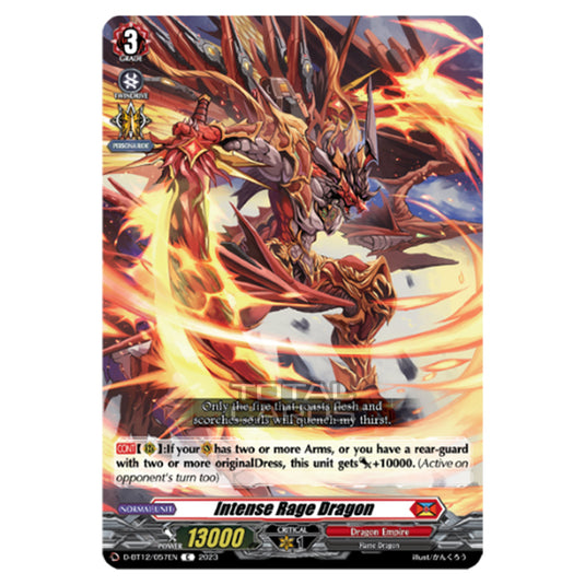 Cardfight!! Vanguard - Evenfall Onslaught - Intense Rage Dragon (C) D-BT12-057EN