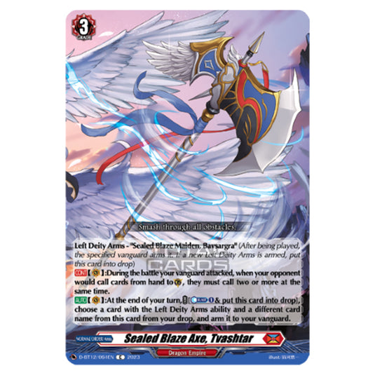 Cardfight!! Vanguard - Evenfall Onslaught - Sealed Blaze Axe, Tvashtar (C) D-BT12-064EN