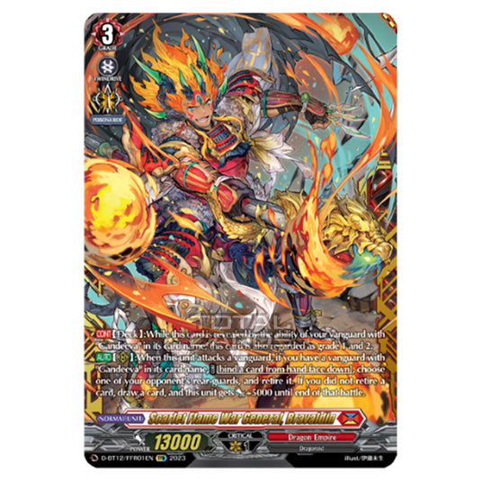 Cardfight!! Vanguard - Evenfall Onslaught - Scarlet Flame War General, Bravaldin (FFR) D-BT12-FFR01EN