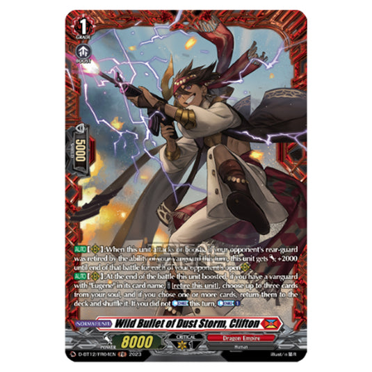 Cardfight!! Vanguard - Evenfall Onslaught - Wild Bullet of Dust Storm, Clifton (FR) D-BT12-FR04EN