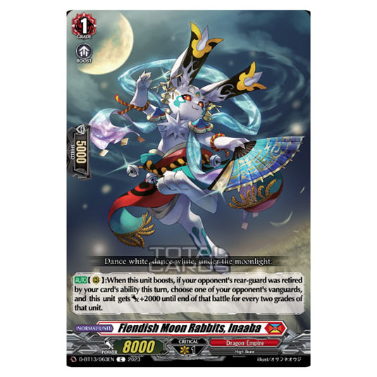 Cardfight!! Vanguard - D-BT13 - Flight of Chakrabarthi - Fiendish Moon Rabbits, Inaaba (C) D-BT13/063EN