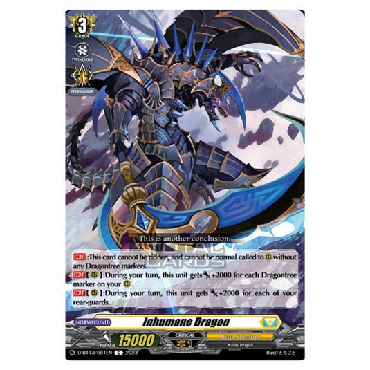 Cardfight!! Vanguard - D-BT13 - Flight of Chakrabarthi - Inhumane Dragon (C) D-BT13/081EN