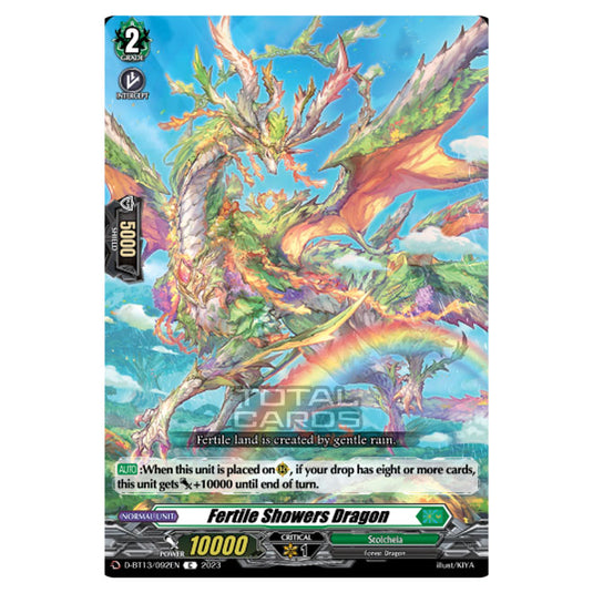 Cardfight!! Vanguard - D-BT13 - Flight of Chakrabarthi - Fertile Showers Dragon (C) D-BT13/092EN