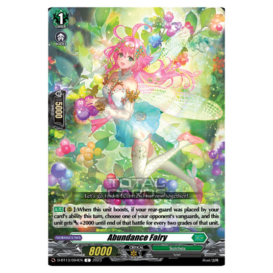 Cardfight!! Vanguard - D-BT13 - Flight of Chakrabarthi - Abundance Fairy (C) D-BT13/094EN