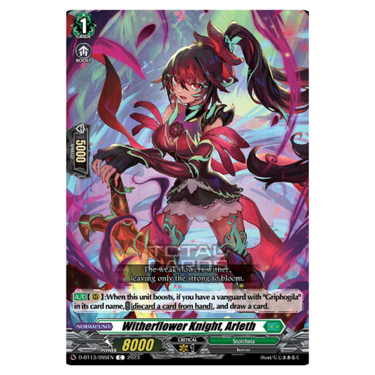 Cardfight!! Vanguard - D-BT13 - Flight of Chakrabarthi - Witherflower Knight, Arleth (C) D-BT13/095EN