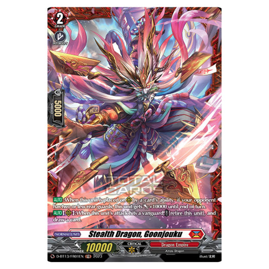 Cardfight!! Vanguard - D-BT13 - Flight of Chakrabarthi - Stealth Dragon, Goonjouku (FR) D-BT13/FR01EN