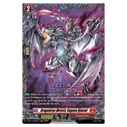 Cardfight!! Vanguard - D-BT13 - Flight of Chakrabarthi - Dragontree Wretch, Ragoon Qimrud (FR) D-BT13/FR02EN