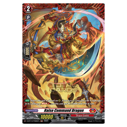 Cardfight!! Vanguard - D-BT13 - Flight of Chakrabarthi - Raise Command Dragon (FR) D-BT13/FR06EN