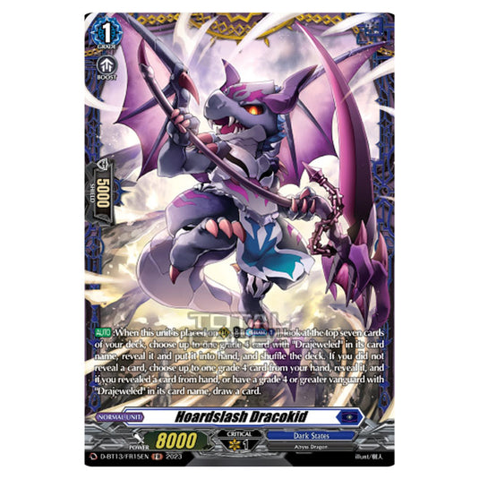 Cardfight!! Vanguard - D-BT13 - Flight of Chakrabarthi - Hoardslash Dracokid (FR) D-BT13/FR15EN