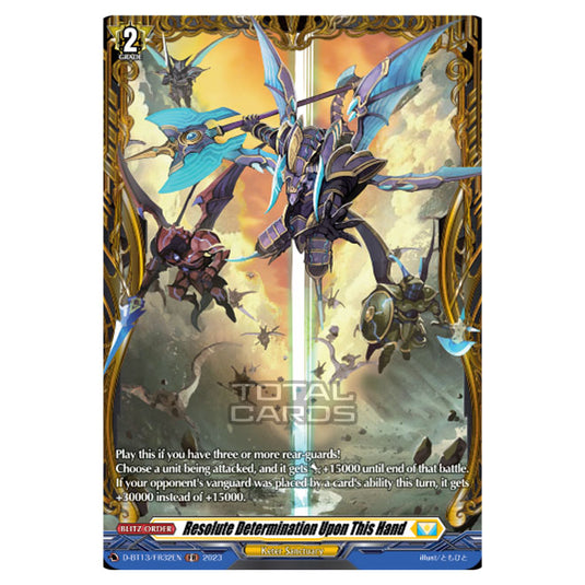 Cardfight!! Vanguard - D-BT13 - Flight of Chakrabarthi - Resolute Determination Upon This Hand (FR) D-BT13/FR32EN