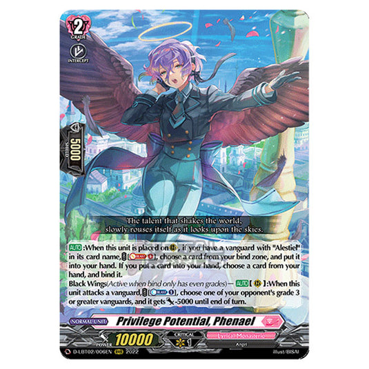 Cardfight!! Vanguard - Lyrical Monasterio ~It's A New School Term!~ - Privilege Potential, Phenael (RRR) D-LBT02/006