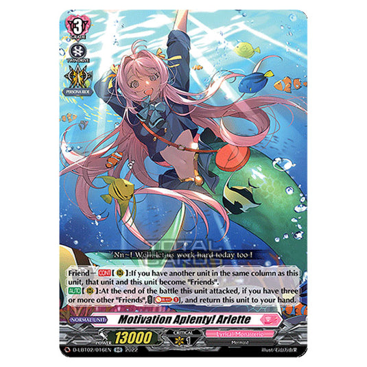 Cardfight!! Vanguard - Lyrical Monasterio ~It's A New School Term!~ - Motivation Aplenty! Arlette (RR) D-LBT02/016