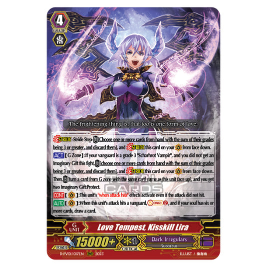 Cardfight!! Vanguard - P & V Special Series - History Collection - Love Tempest, Kisskill Lira (RRR) D-PV01/017EN