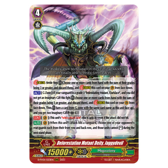 Cardfight!! Vanguard - P & V Special Series - History Collection - Deforestation Mutant Deity, Jaggydevil (RRR) D-PV01/023EN