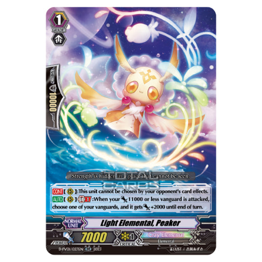 Cardfight!! Vanguard - P & V Special Series - History Collection - Light Elemental, Peaker (RR) D-PV01/027EN