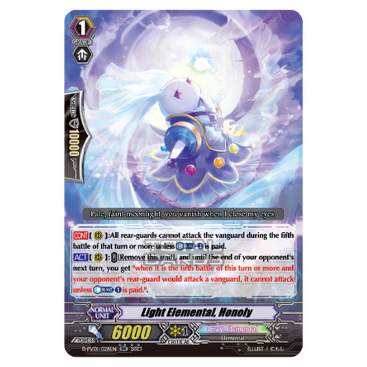 Cardfight!! Vanguard - P & V Special Series - History Collection - Light Elemental, Honoly (RR) D-PV01/028EN