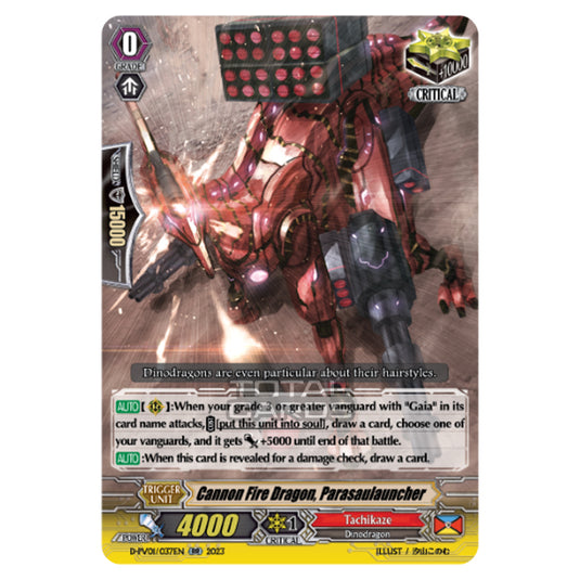 Cardfight!! Vanguard - P & V Special Series - History Collection - Cannon Fire Dragon, Parasaulauncher (RR) D-PV01/037EN