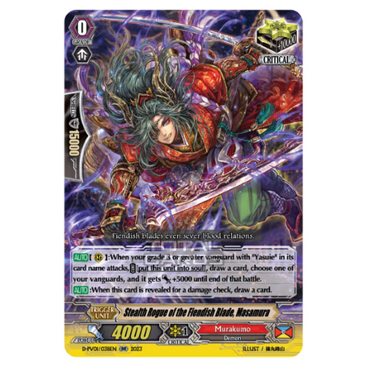 Cardfight!! Vanguard - P & V Special Series - History Collection - Stealth Rogue of the Fiendish Blade, Masamura (RR) D-PV01/038EN