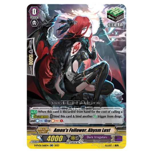 Cardfight!! Vanguard - P & V Special Series - History Collection - Amon's Follower, Abysm Lust (RR) D-PV01/068EN