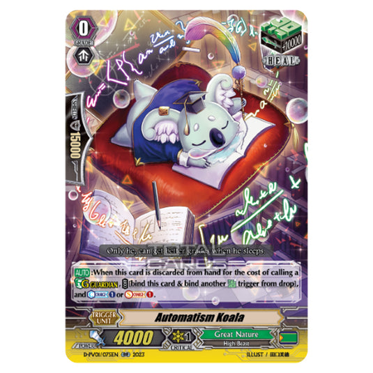 Cardfight!! Vanguard - P & V Special Series - History Collection - Automatism Koala (RR) D-PV01/075EN