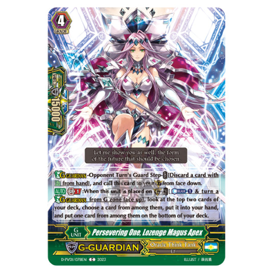 Cardfight!! Vanguard - P & V Special Series - History Collection - Persevering One, Lozenge Magus Apex (C) D-PV01/078EN