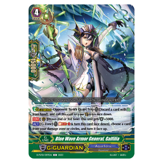 Cardfight!! Vanguard - P & V Special Series - History Collection - Blue Wave Armor General, Galfilia (C) D-PV01/097EN