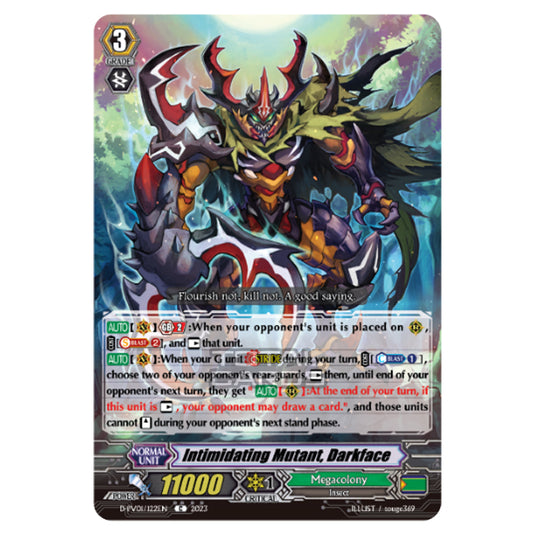 Cardfight!! Vanguard - P & V Special Series - History Collection - Intimidating Mutant, Darkface (C) D-PV01/122EN