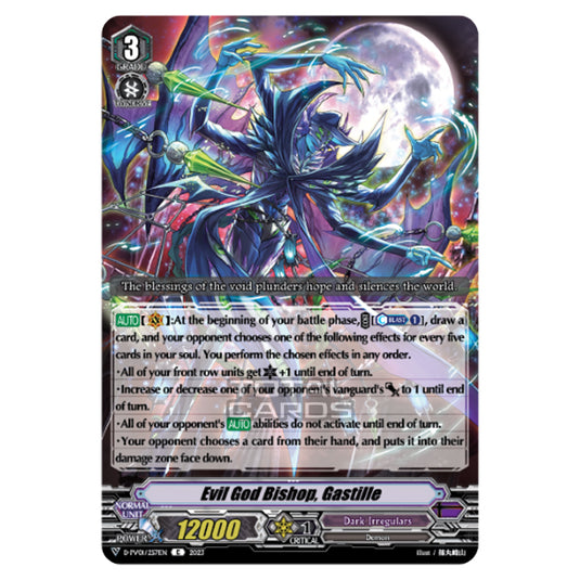 Cardfight!! Vanguard - P & V Special Series - History Collection - Evil God Bishop, Gastille (C) D-PV01/257EN