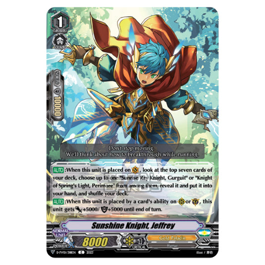 Cardfight!! Vanguard - P & V Special Series - History Collection - Sunshine Knight, Jeffrey (C) D-PV01/318EN