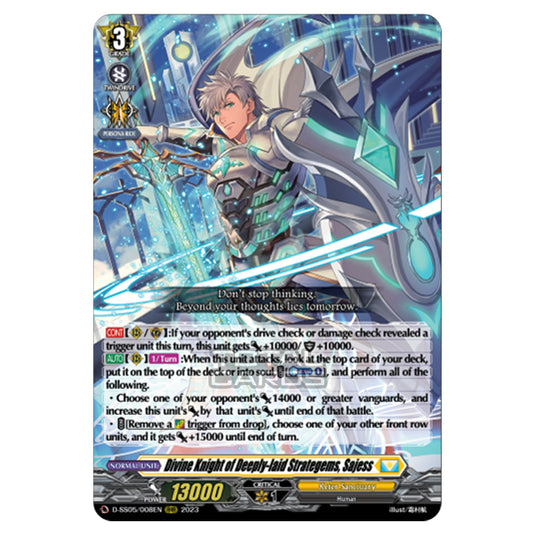 Cardfight!! Vanguard - Festival Booster 2023 - Divine Knight of Deeply-laid Strategems, Sajess (RRR) D-SS05/008EN