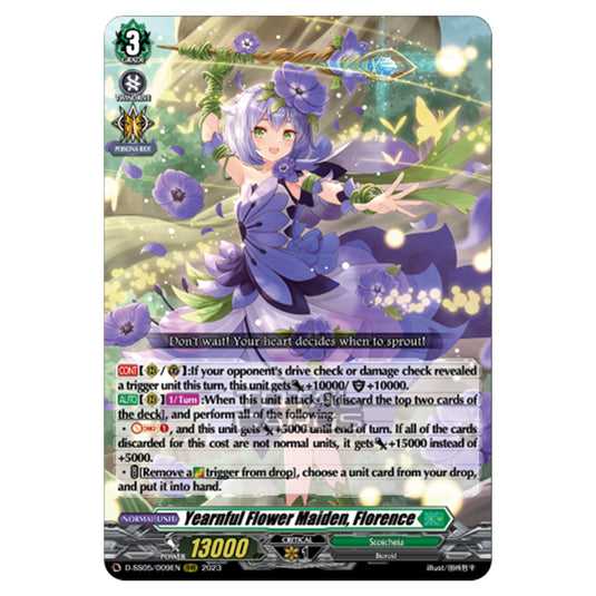 Cardfight!! Vanguard - Festival Booster 2023 - Yearnful Flower Maiden, Florence (RRR) D-SS05/009EN