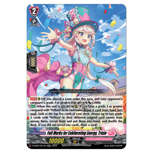 Cardfight!! Vanguard - Festival Booster 2023 - Full Marks for Exhilarating Energy, Trixie (RR) D-SS05/021EN