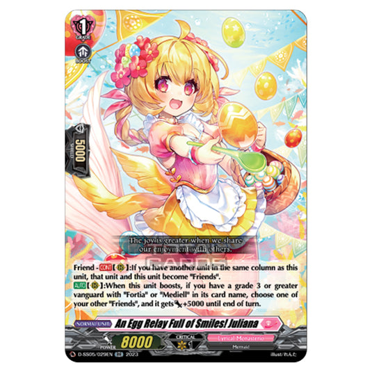 Cardfight!! Vanguard - Festival Booster 2023 - An Egg Relay Full of Smiles! Juliana (RR) D-SS05/029EN