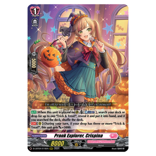 Cardfight!! Vanguard - D-LBT04 - Lyrical Monasterio ~Trick or Trick!~ - Prank Explorer, Crispina (RRR) D-LBT04/016EN