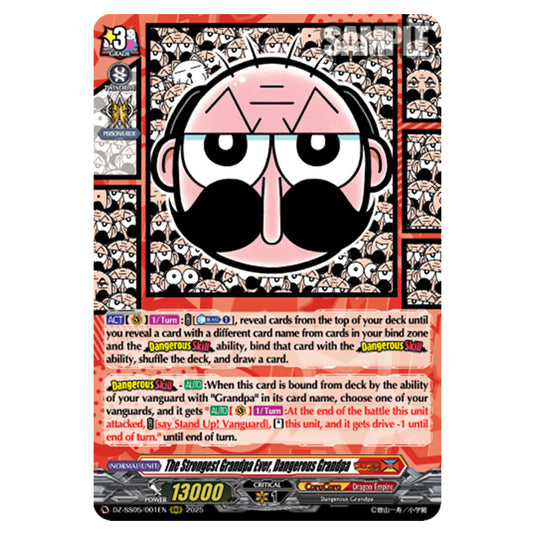 The Strongest Grandpa Ever, Dangerous Grandpa DZ-SS05/001EN card from the Cardfight!! Vanguard set CoroCoro Start Deck Pack