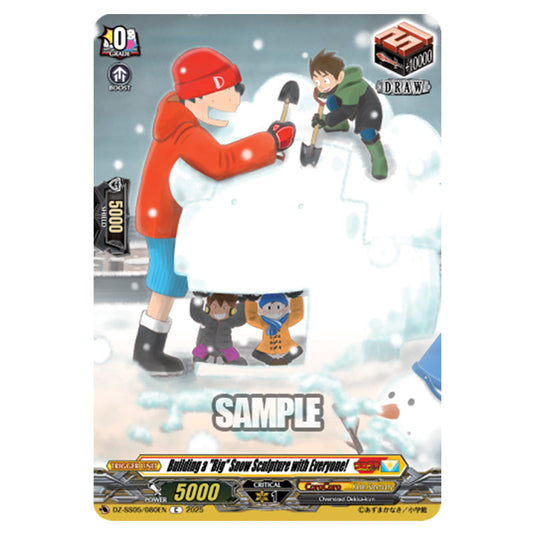 Building a "Big" Snow Sculpture with Everyone! DZ-SS05/080EN card from the Cardfight!! Vanguard set CoroCoro Start Deck Pack