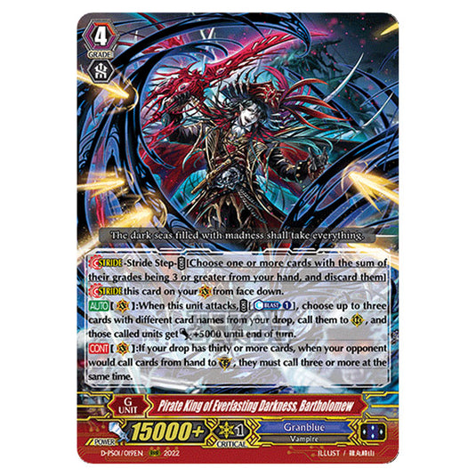 Cardfight!! Vanguard - P Clan Collection 2022 - Pirate King of Darkness, Bartholomew (RRR) D-PS01/019