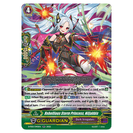 Cardfight!! Vanguard - P Clan Collection 2022 - Rebellious Storm Princess, Niljahbis (RR) D-PS01/040