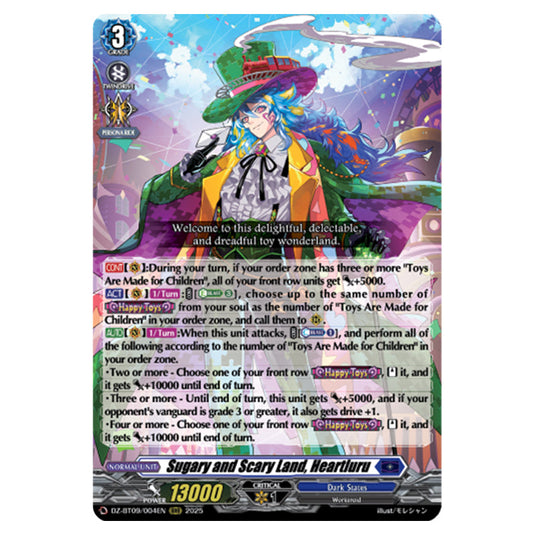 Sugary and Scary Land, Heartluru DZ-BT09/004EN card from the Cardfight!! Vanguard set Super Brave Detonation