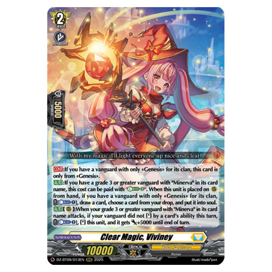 Clear Magic, Viviney DZ-BT09/013EN card from the Cardfight!! Vanguard set Super Brave Detonation