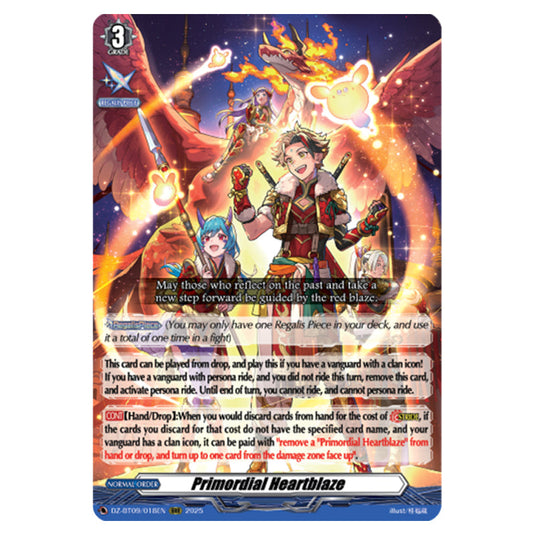 Primordial Heartblaze DZ-BT09/018EN card from the Cardfight!! Vanguard set Super Brave Detonation