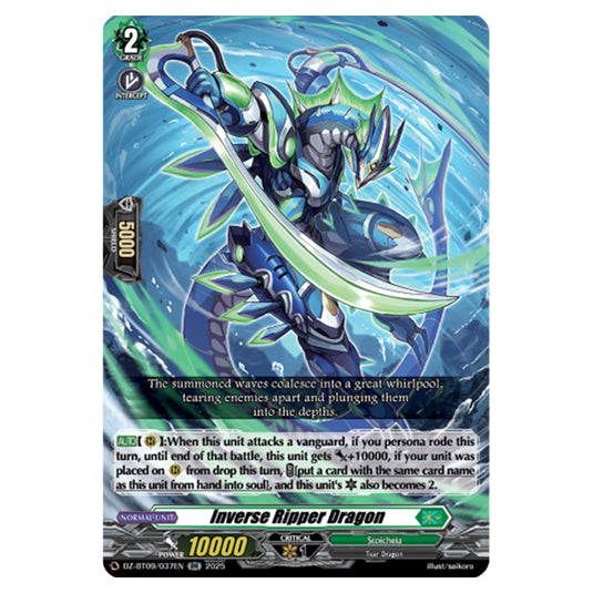 Inverse Ripper Dragon DZ-BT09/037EN card from the Cardfight!! Vanguard set Super Brave Detonation