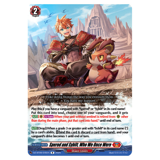 Sperod and Sybilt, Who We Once Were DZ-BT09/045EN card from the Cardfight!! Vanguard set Super Brave Detonation