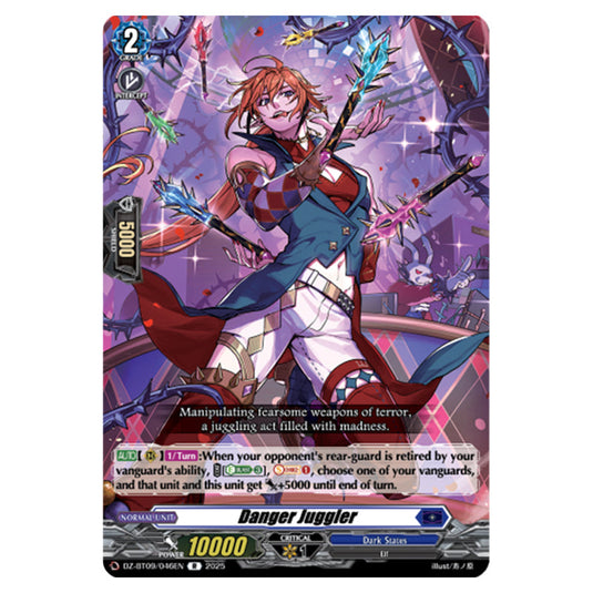 Danger Juggler DZ-BT09/046EN card from the Cardfight!! Vanguard set Super Brave Detonation